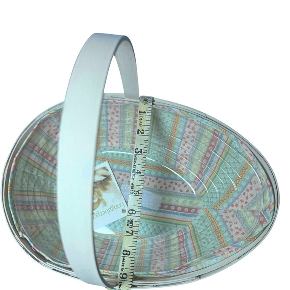 Longaberger 2009 Egg Shaped Easter Basket Combo w/Lid, Liner, Protector & Tie-on - Picture 6 of 16